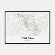 Temecula Map Landscape Poster