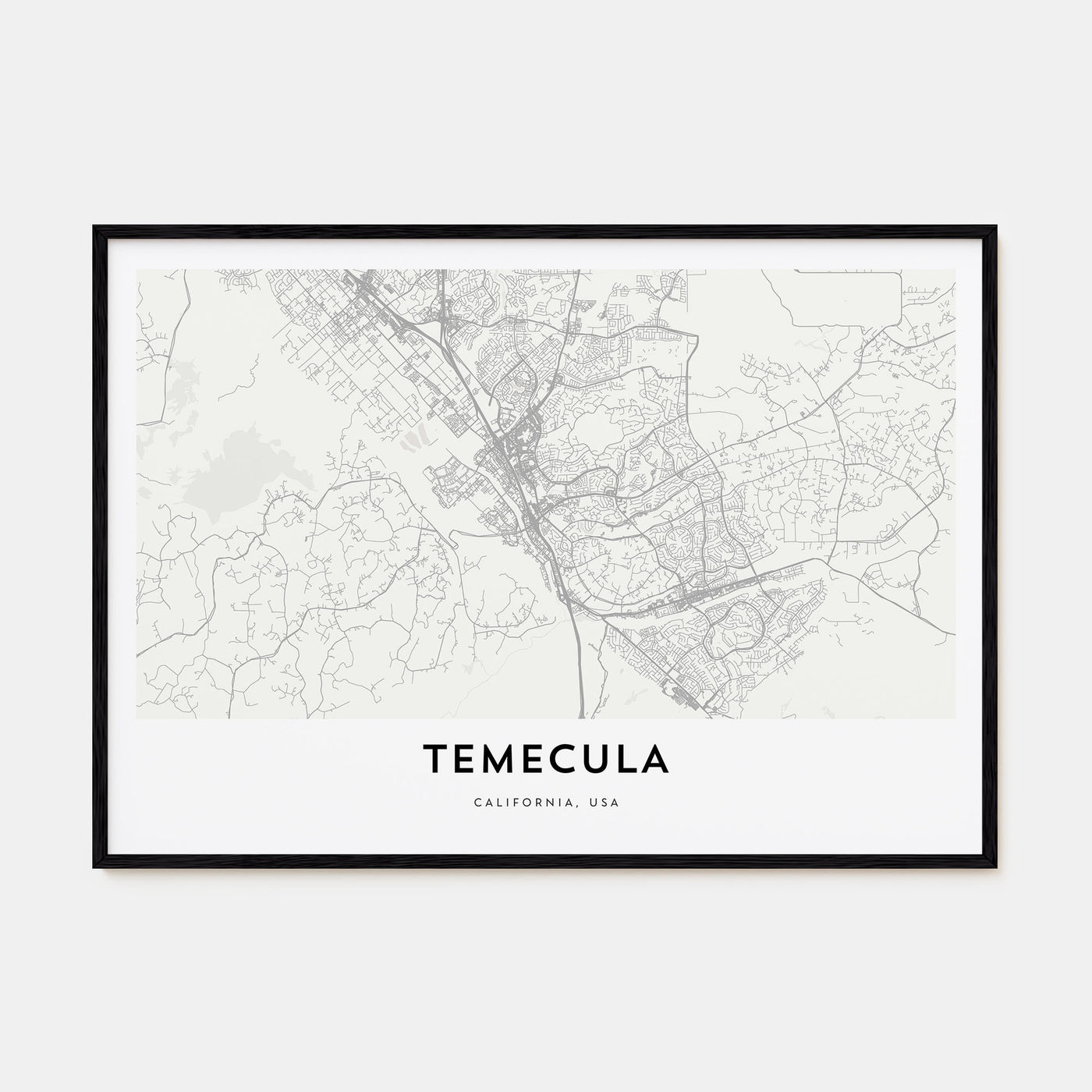 Temecula Map Landscape Poster