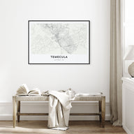 Temecula Map Landscape Poster