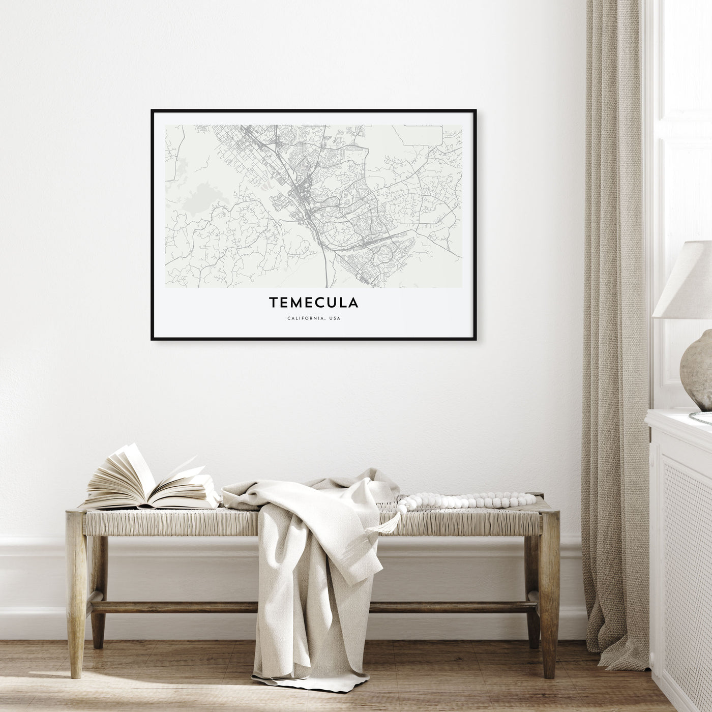 Temecula Map Landscape Poster