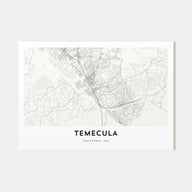Temecula Map Landscape Poster