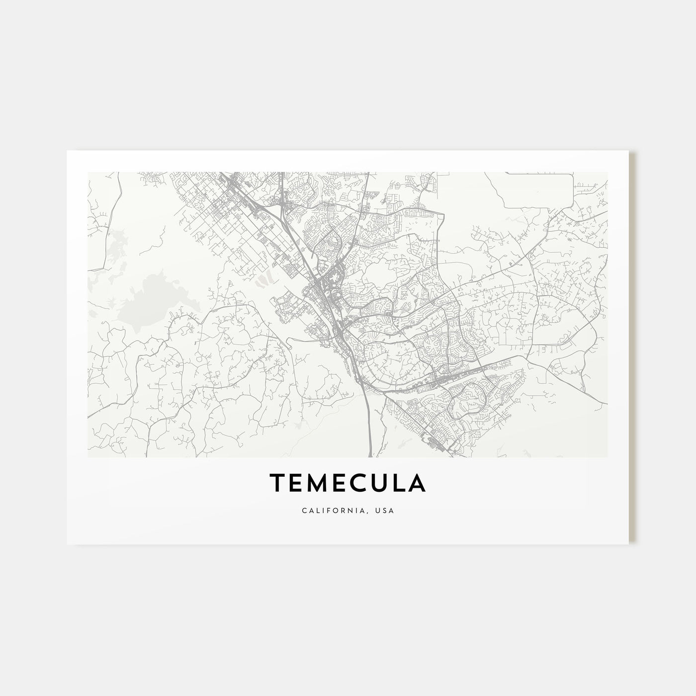 Temecula Map Landscape Poster