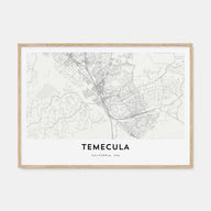 Temecula Map Landscape Poster