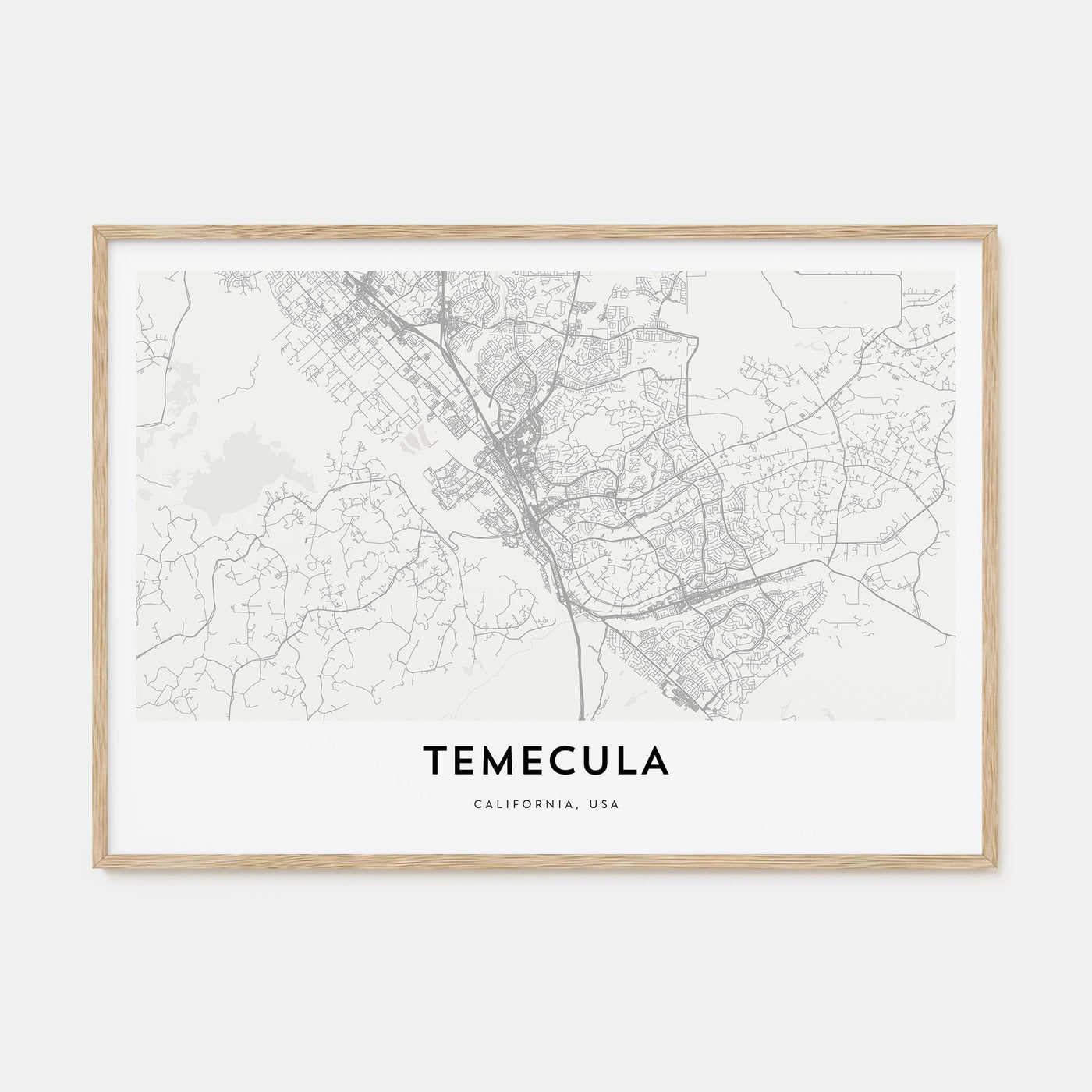 Temecula Map Landscape Poster