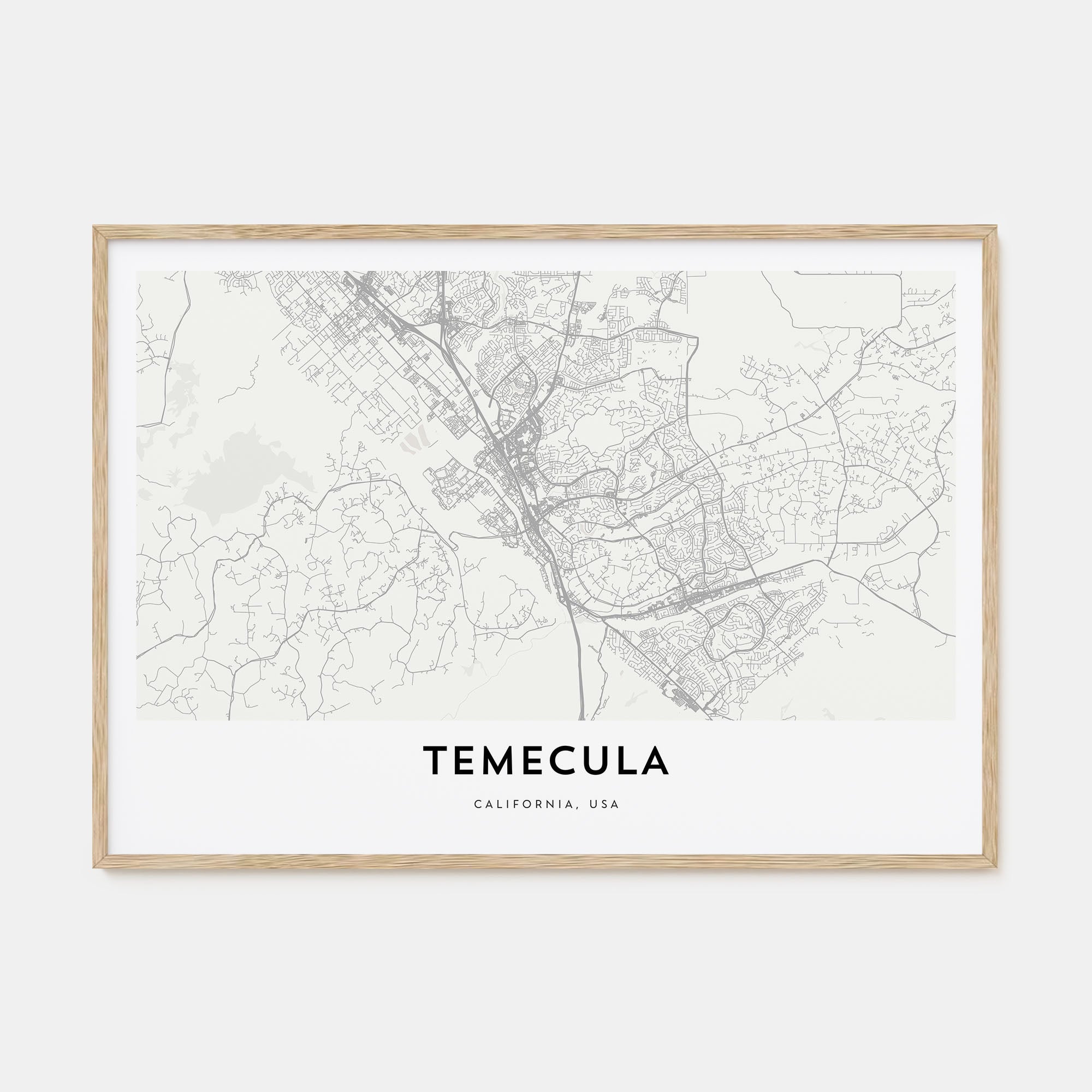 Temecula Map Landscape Poster