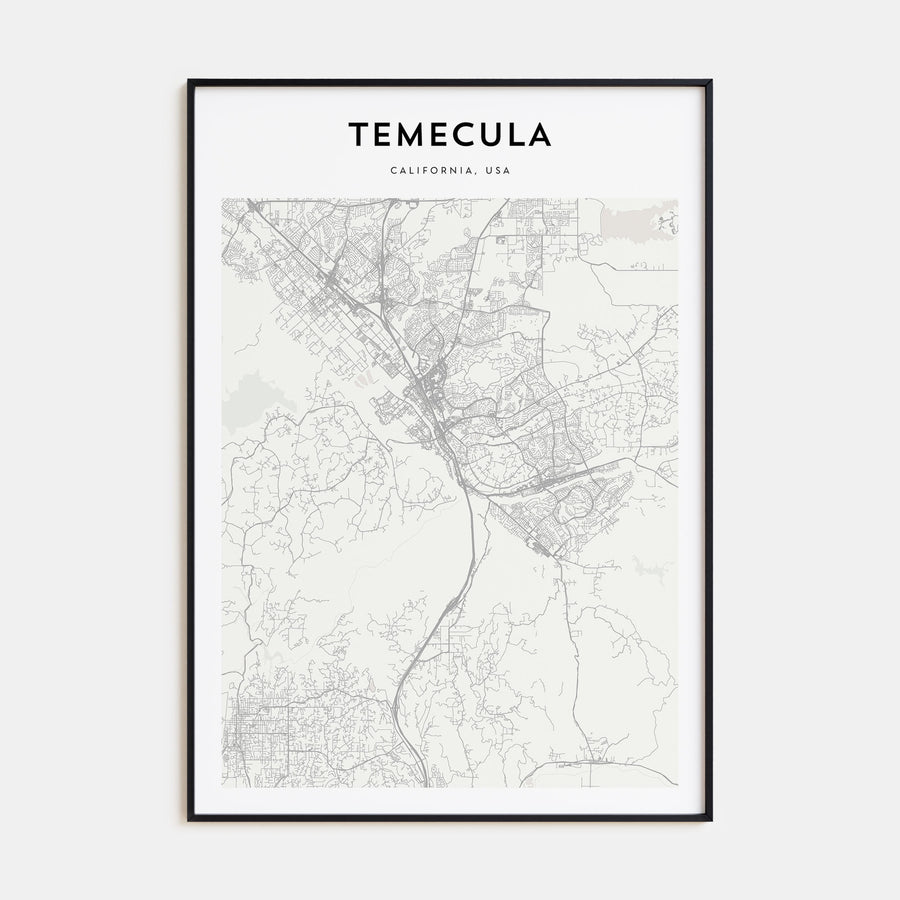 Temecula Map Portrait Poster