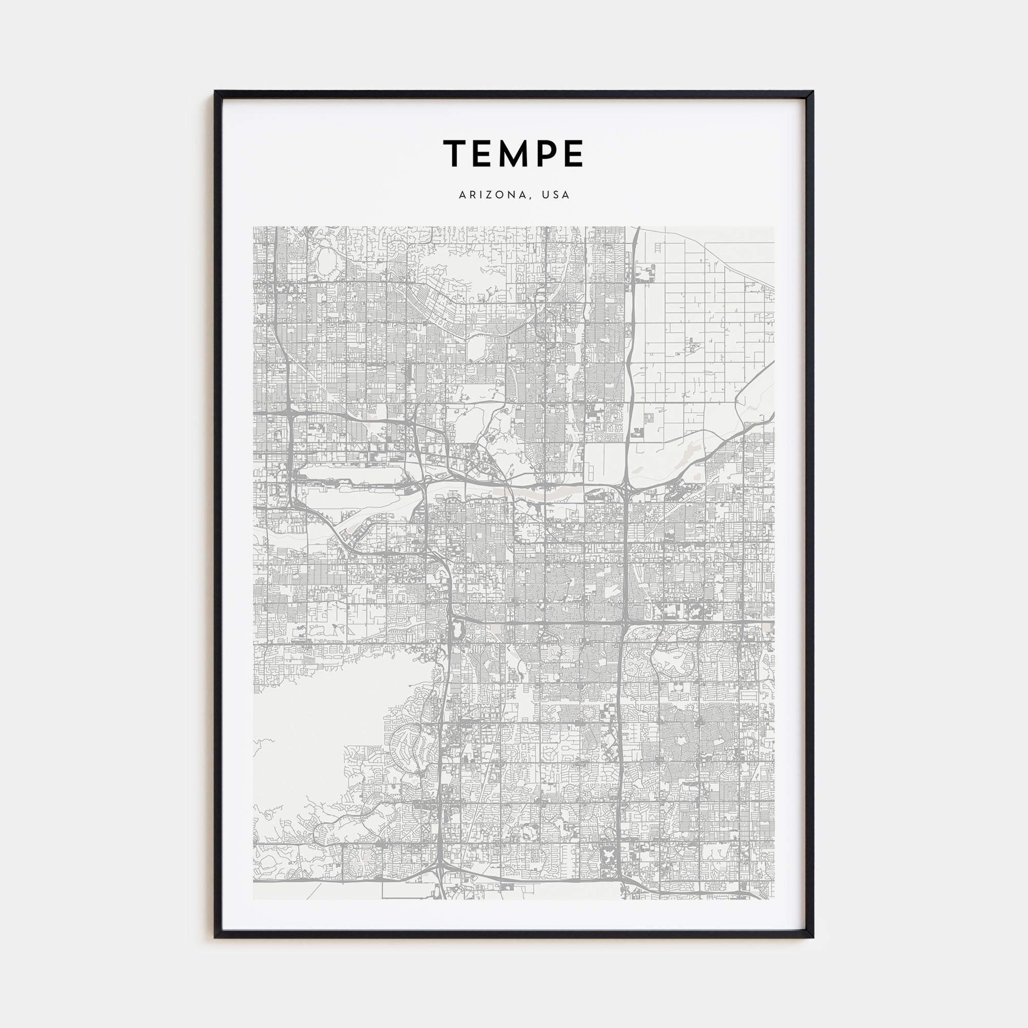 Tempe Map Portrait Poster