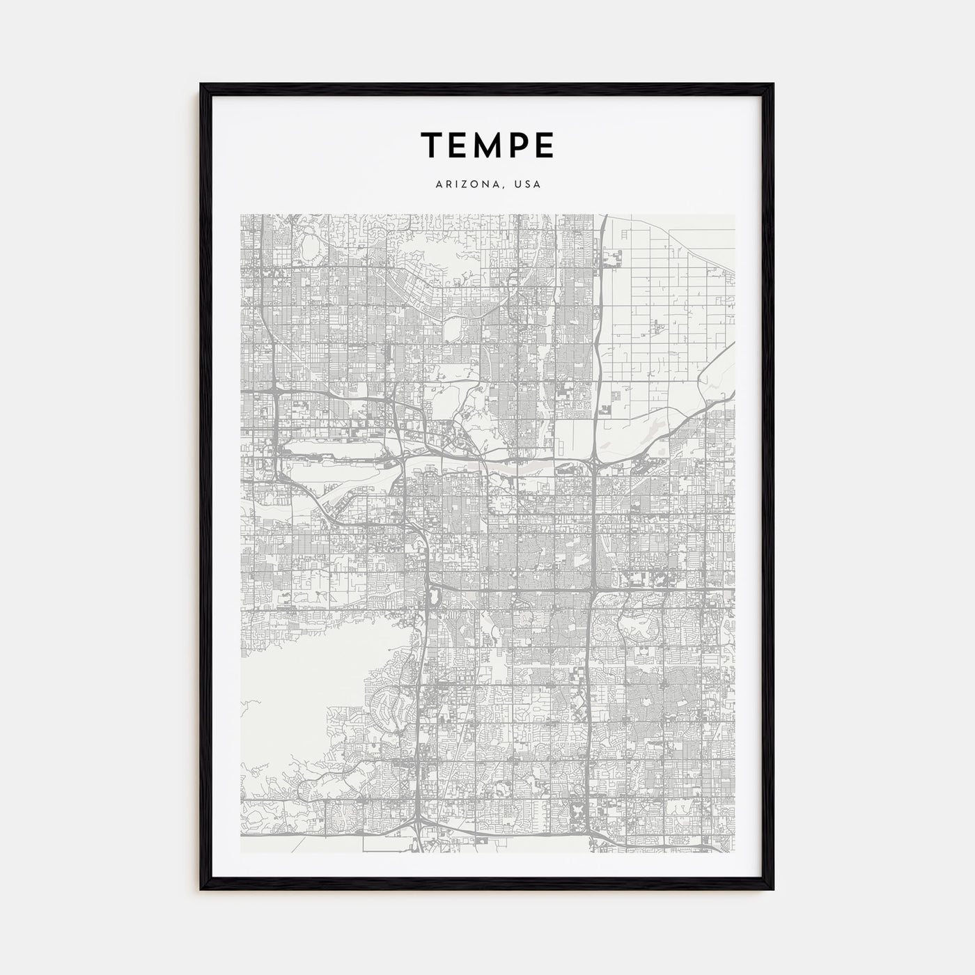 Tempe Map Portrait Poster