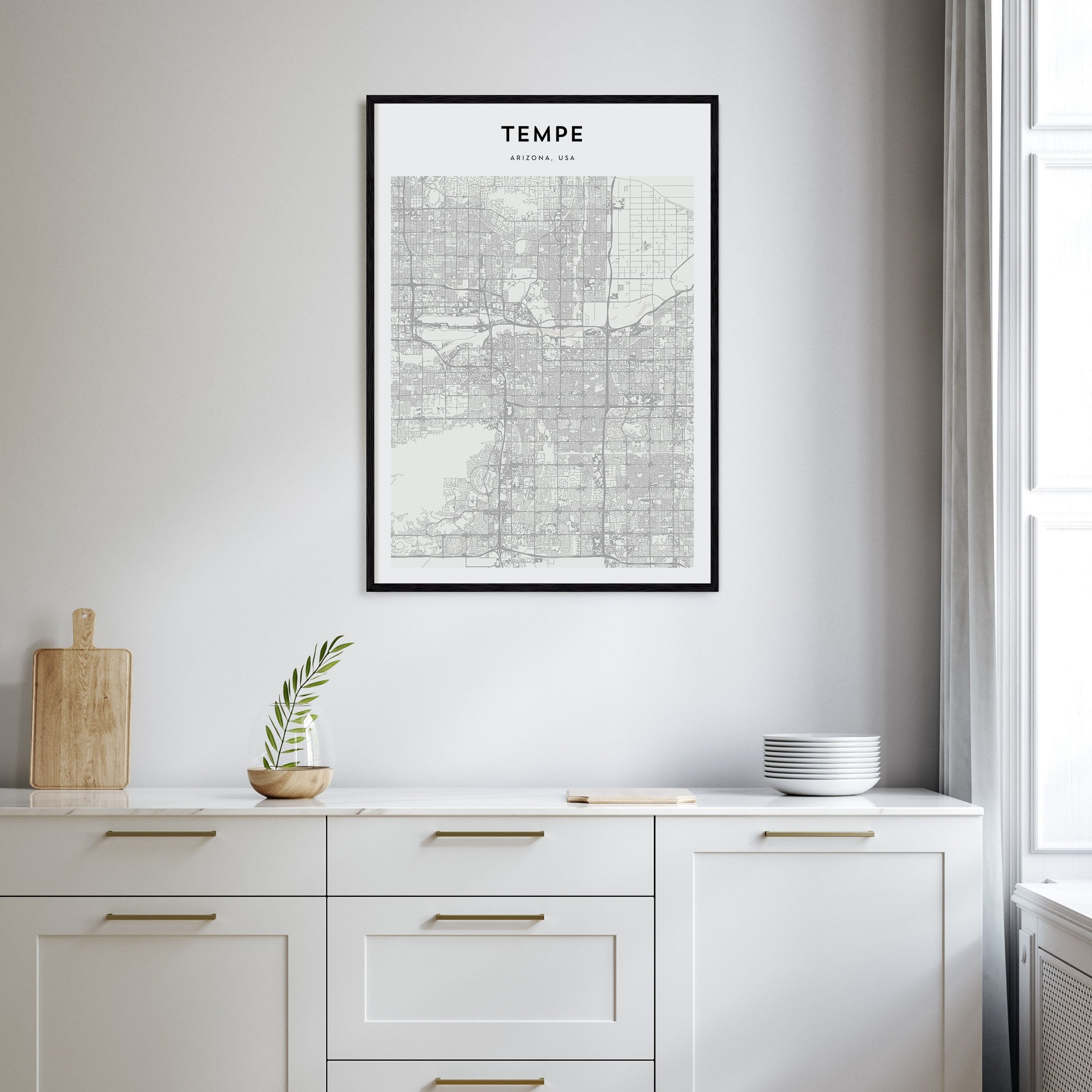 Tempe Map Portrait Poster