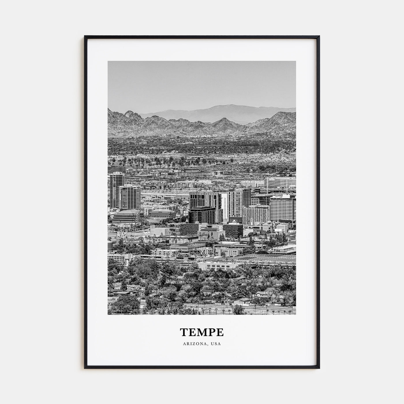 Tempe Portrait B&W Poster