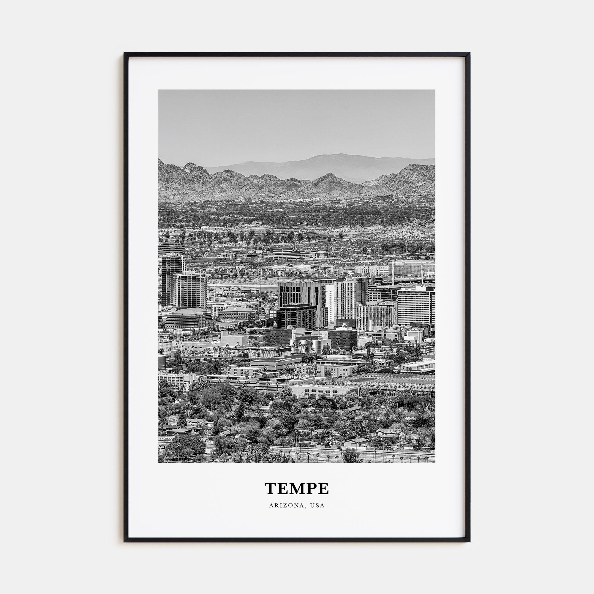 Tempe Portrait B&W Poster