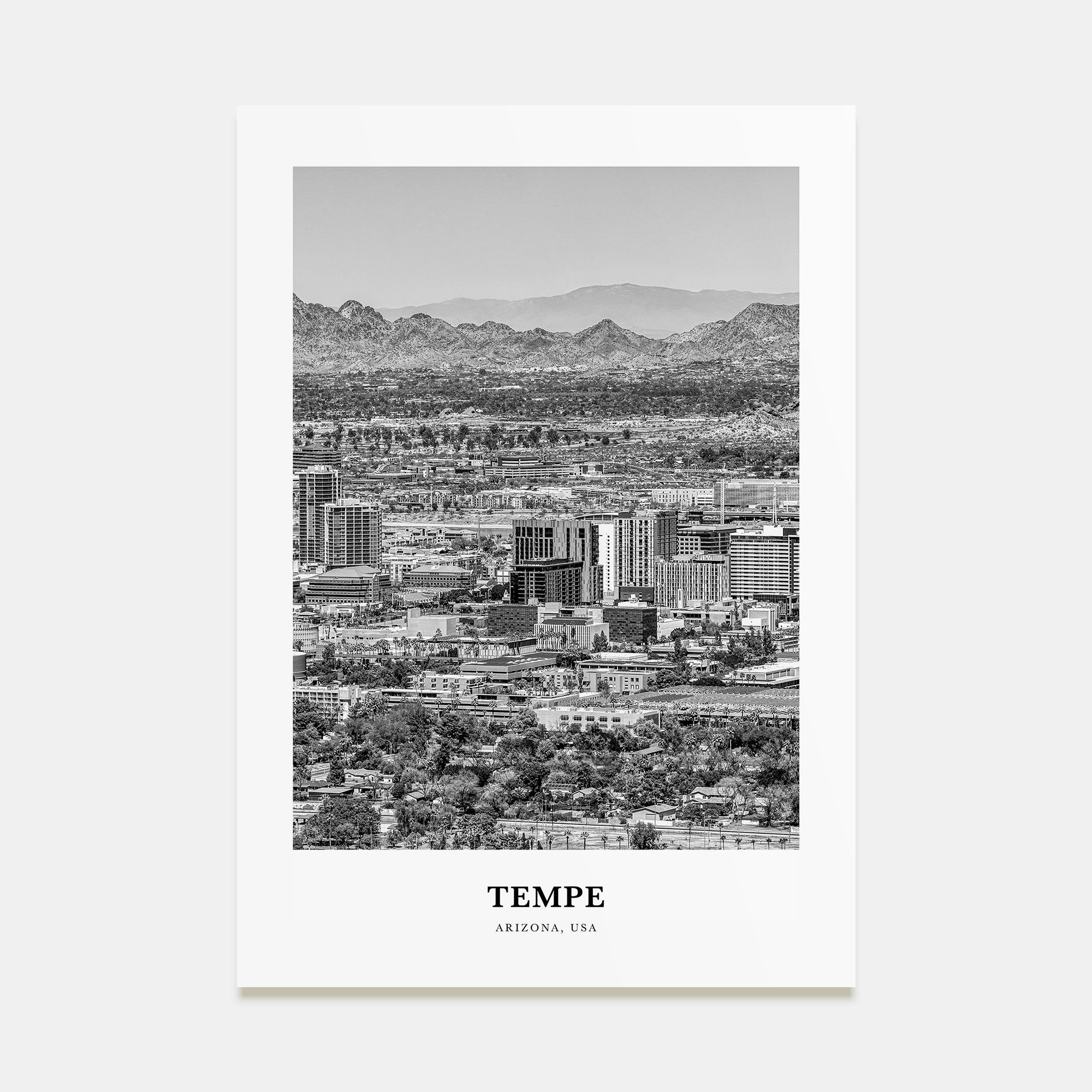 Tempe Portrait B&W Poster