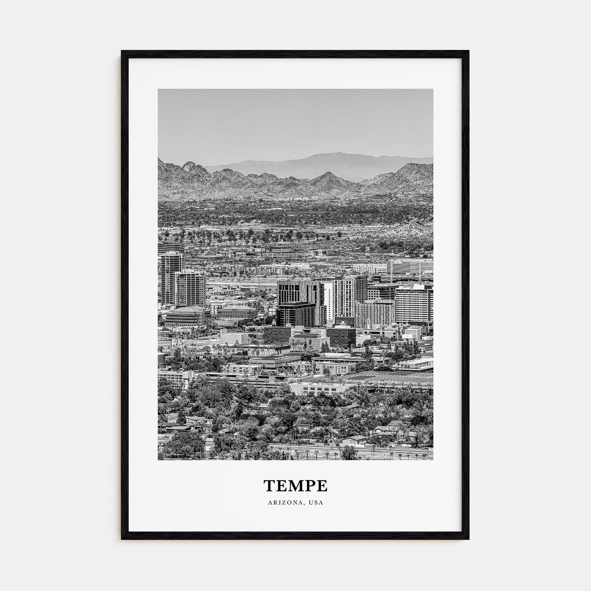 Tempe Portrait B&W Poster