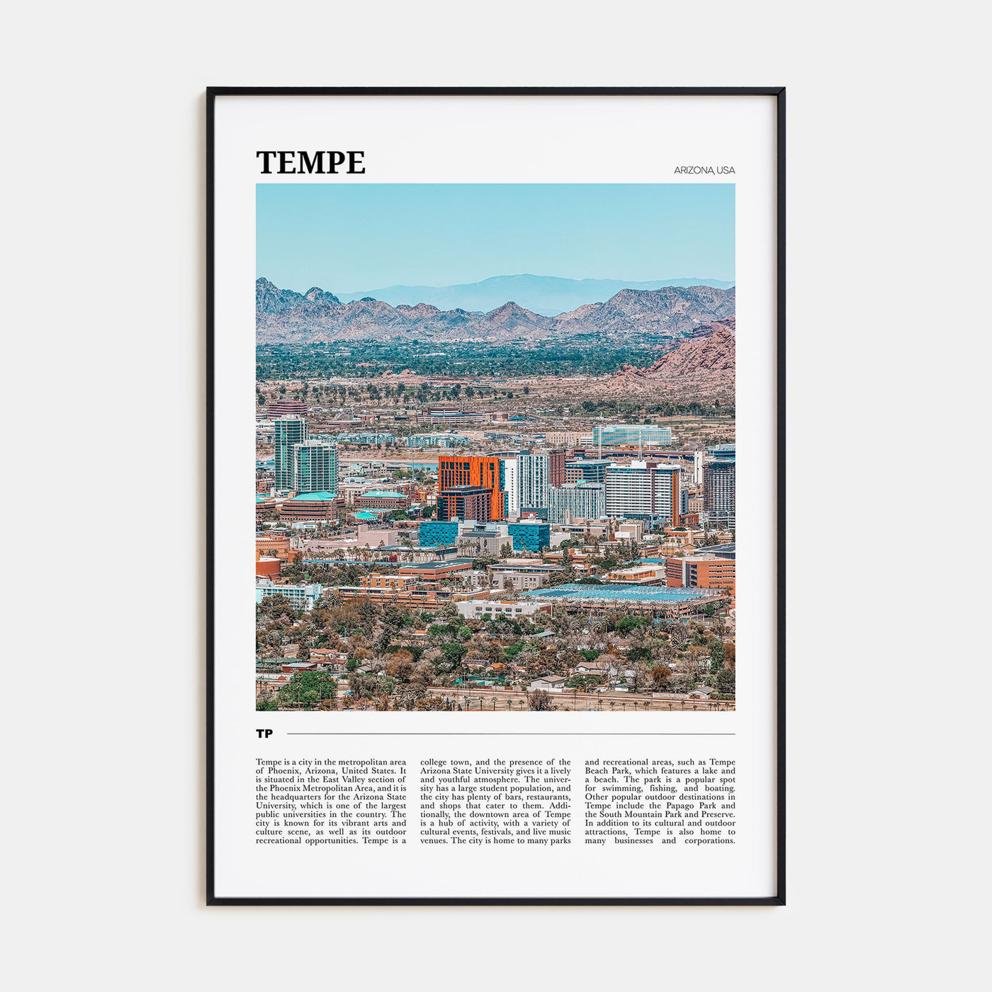 Tempe Travel Color Poster