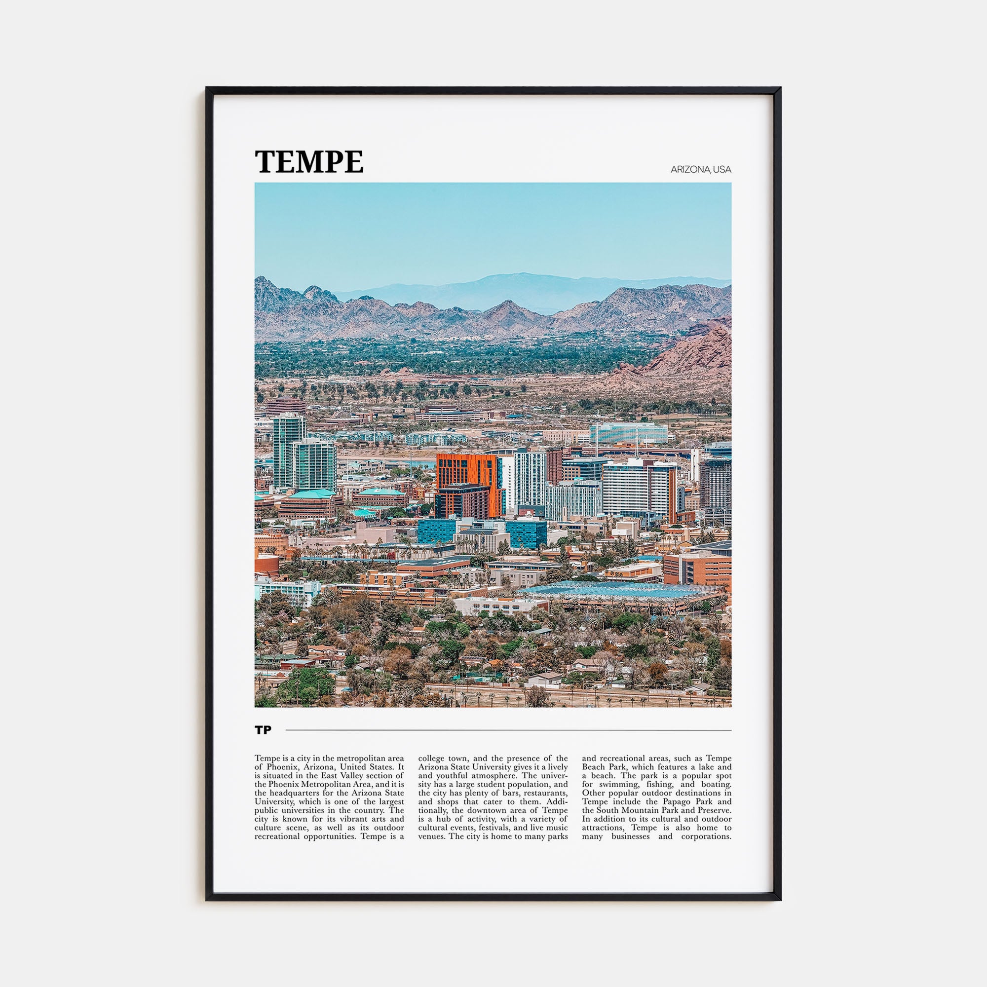 Tempe Travel Color Poster