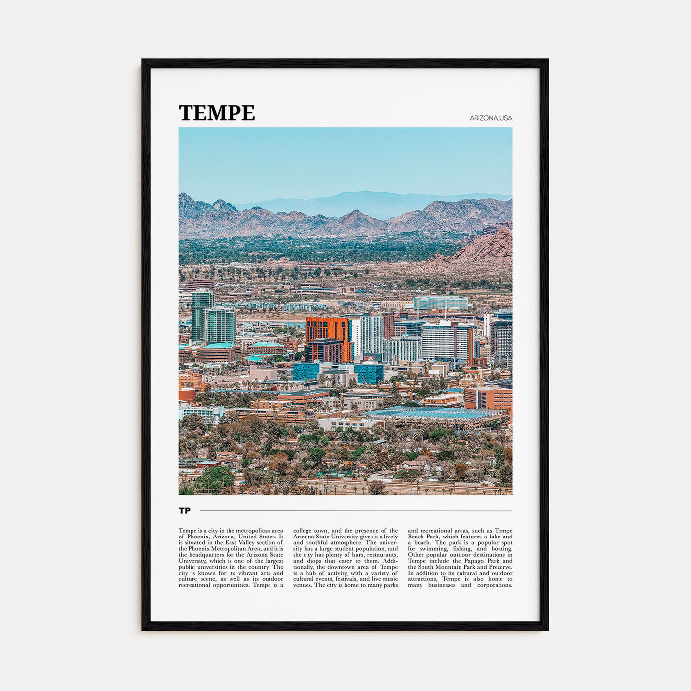 Tempe Travel Color Poster