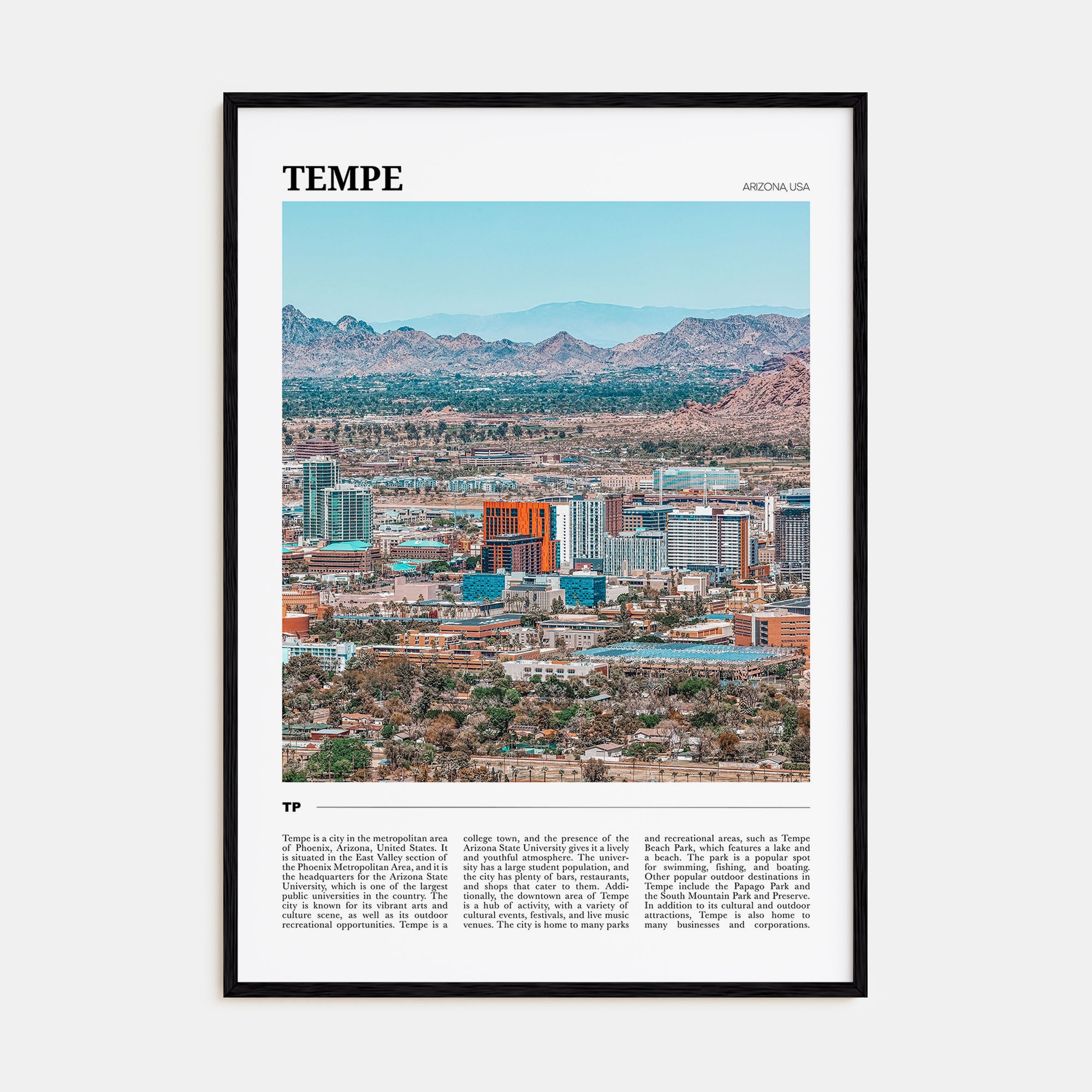 Tempe Travel Color Poster