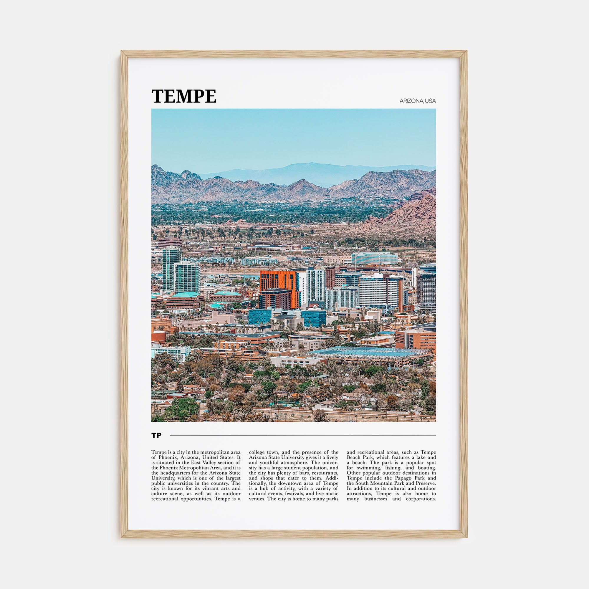 Tempe Travel Color Poster