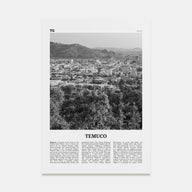Temuco Travel B&W Poster