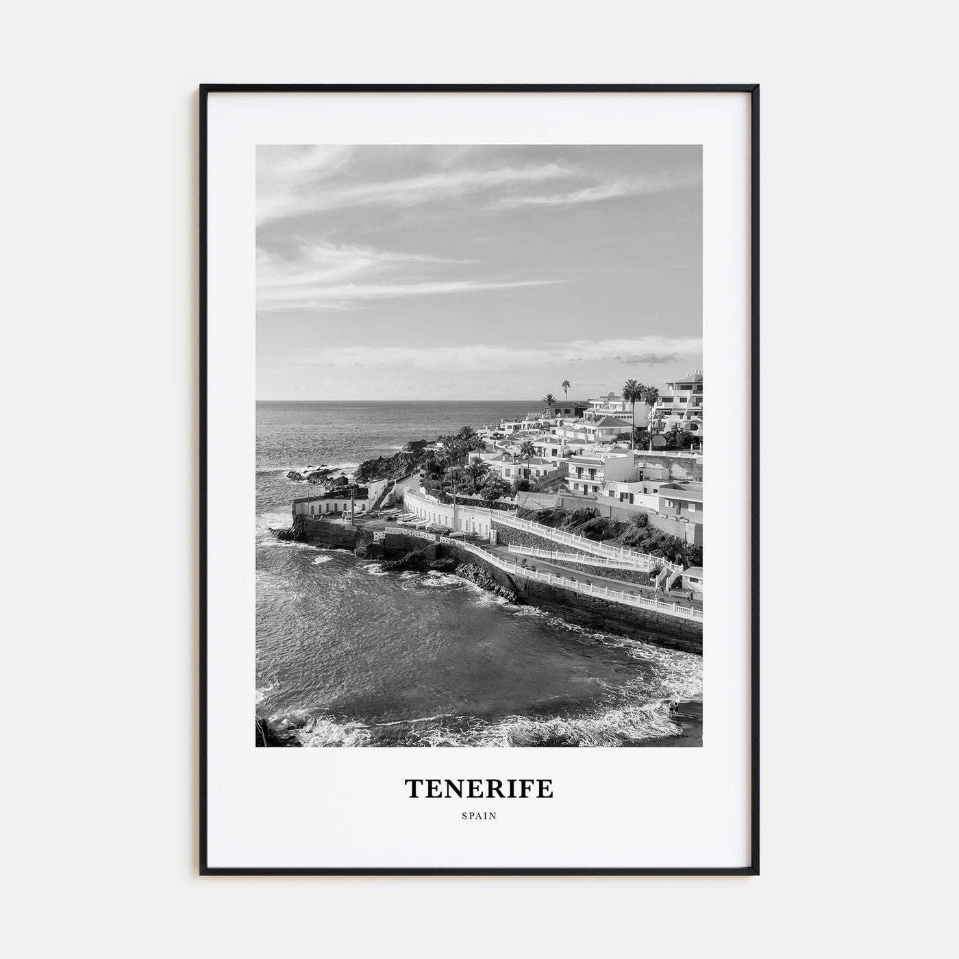 Tenerife Portrait B&W Poster
