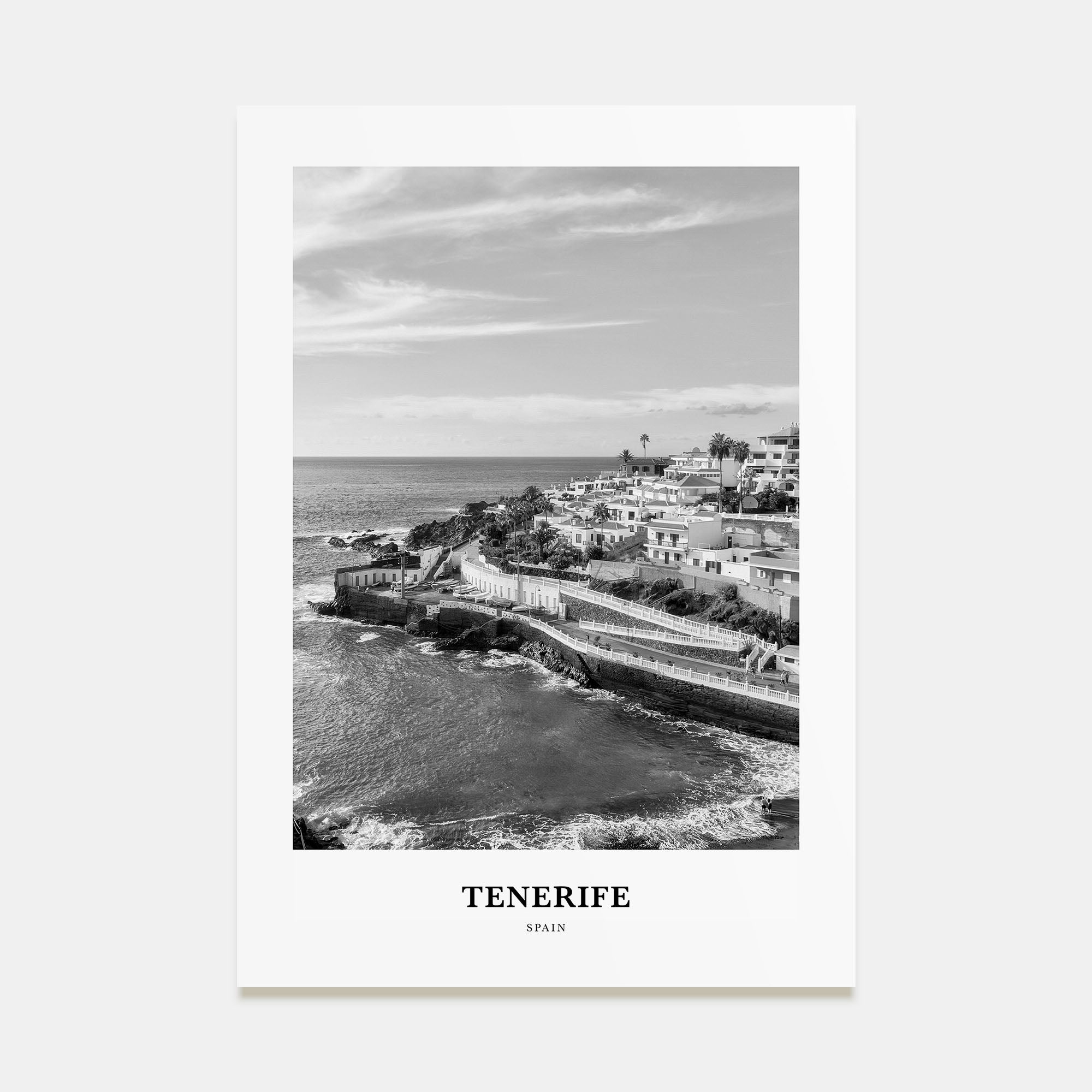 Tenerife Portrait B&W Poster