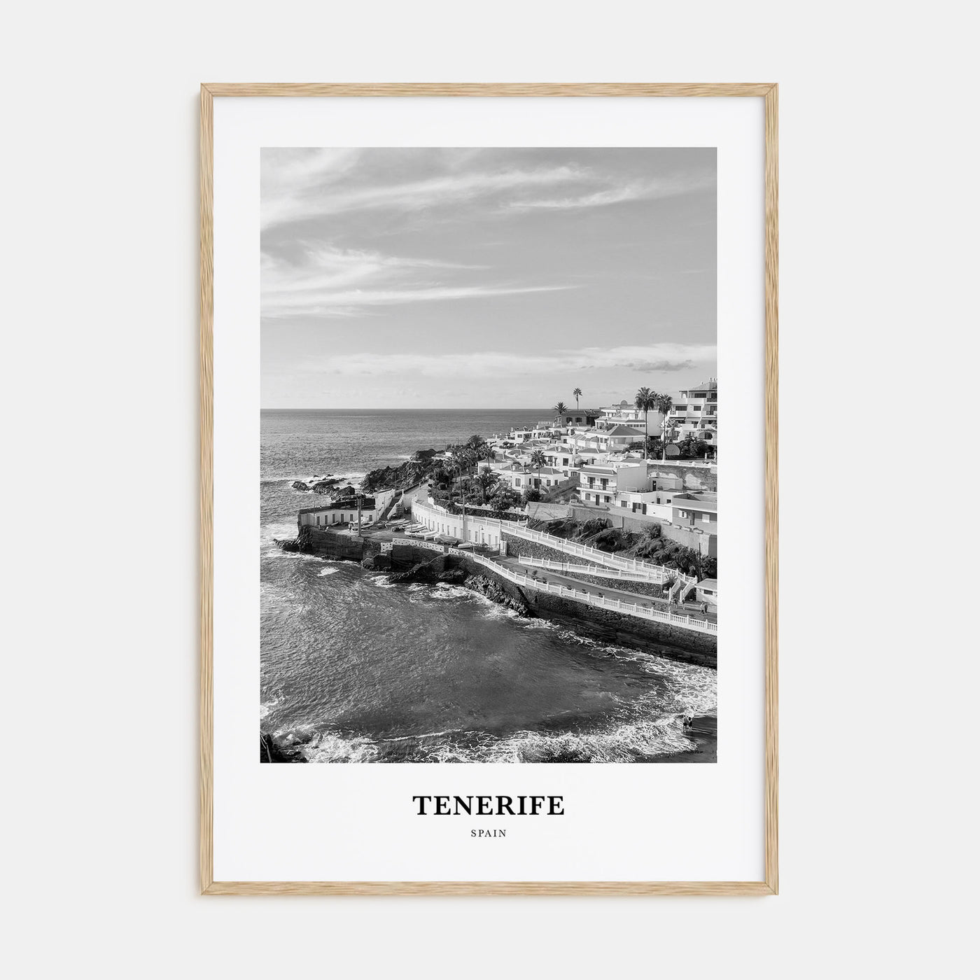 Tenerife Portrait B&W Poster