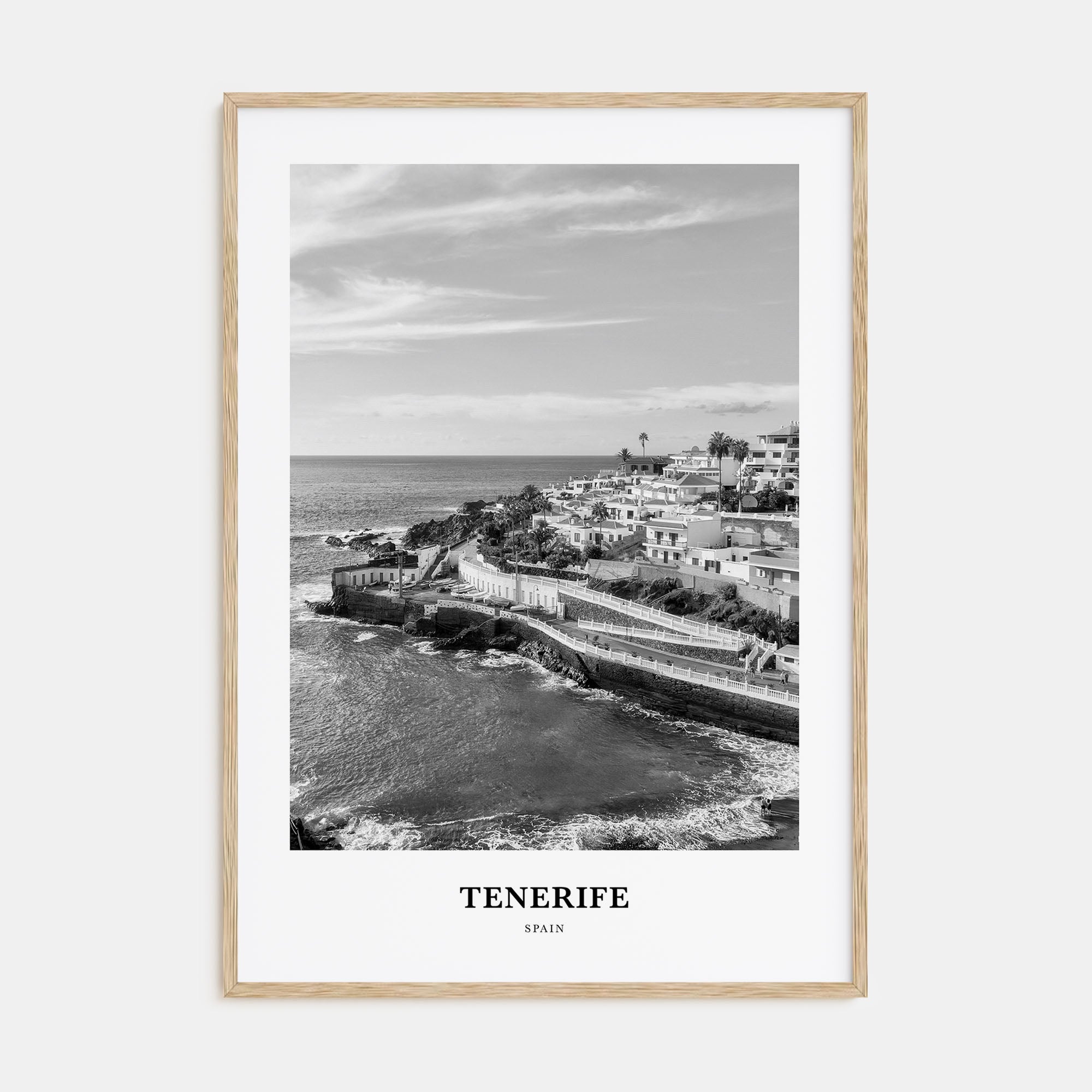 Tenerife Portrait B&W Poster