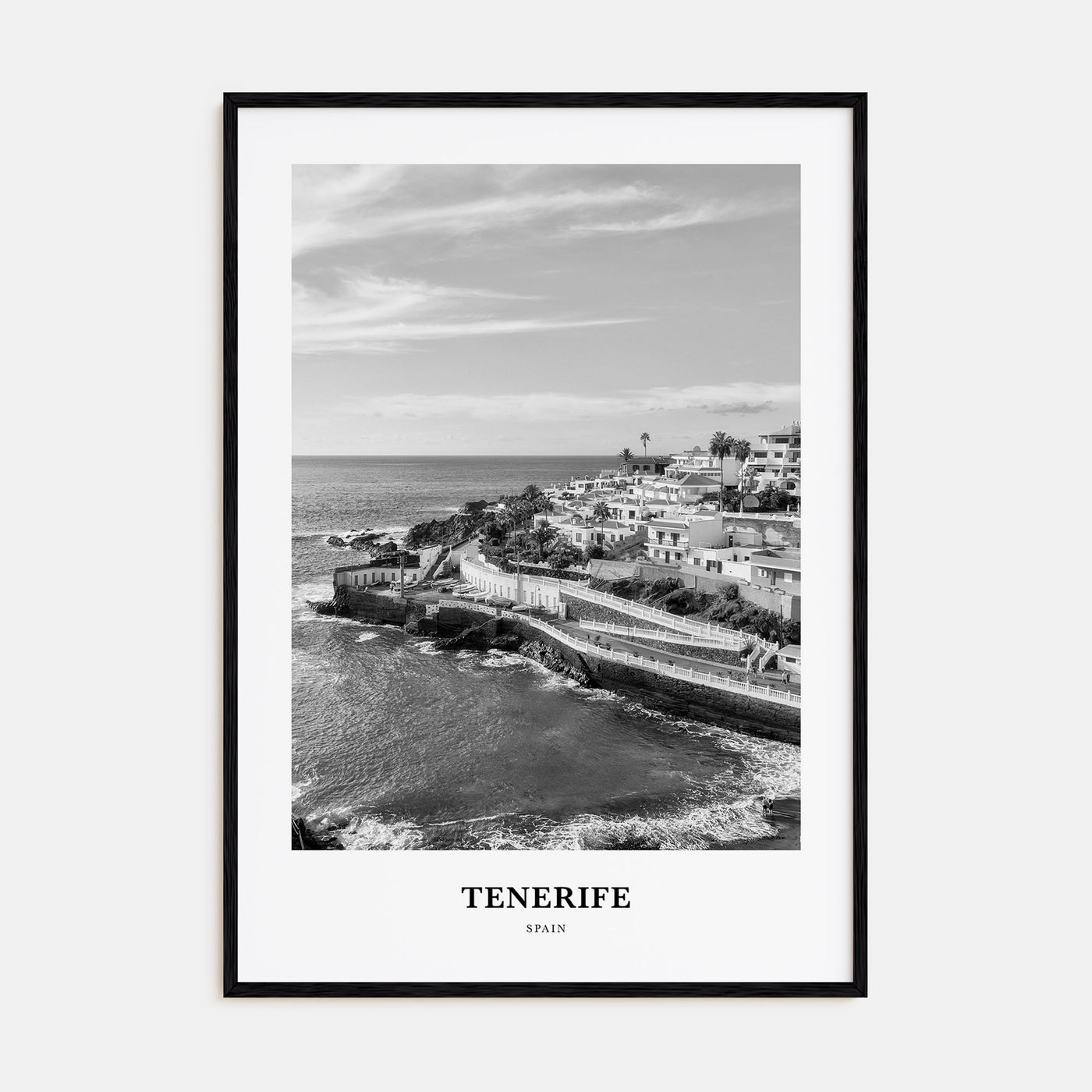 Tenerife Portrait B&W Poster