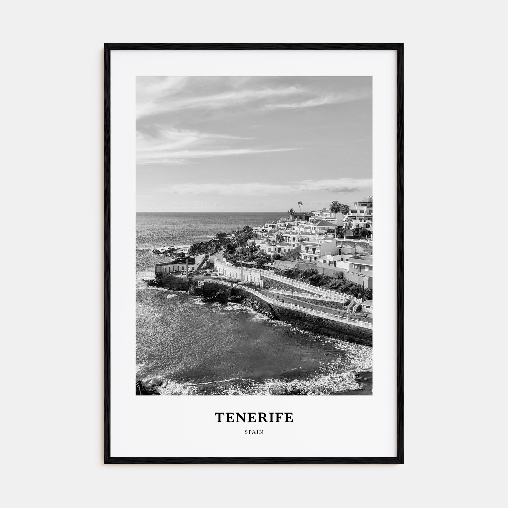 Tenerife Portrait B&W Poster