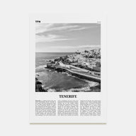 Tenerife Travel B&W Poster