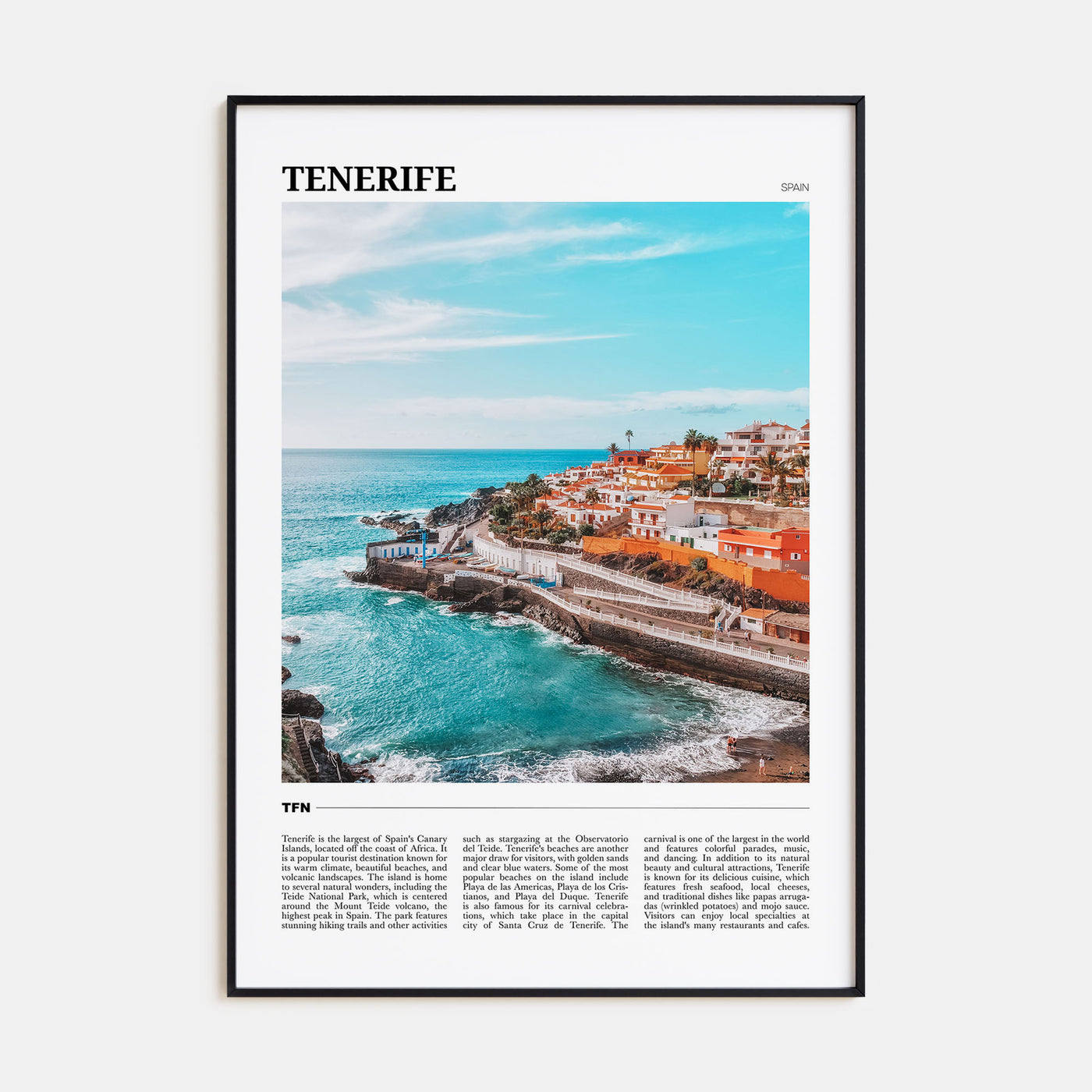 Tenerife Travel Color Poster