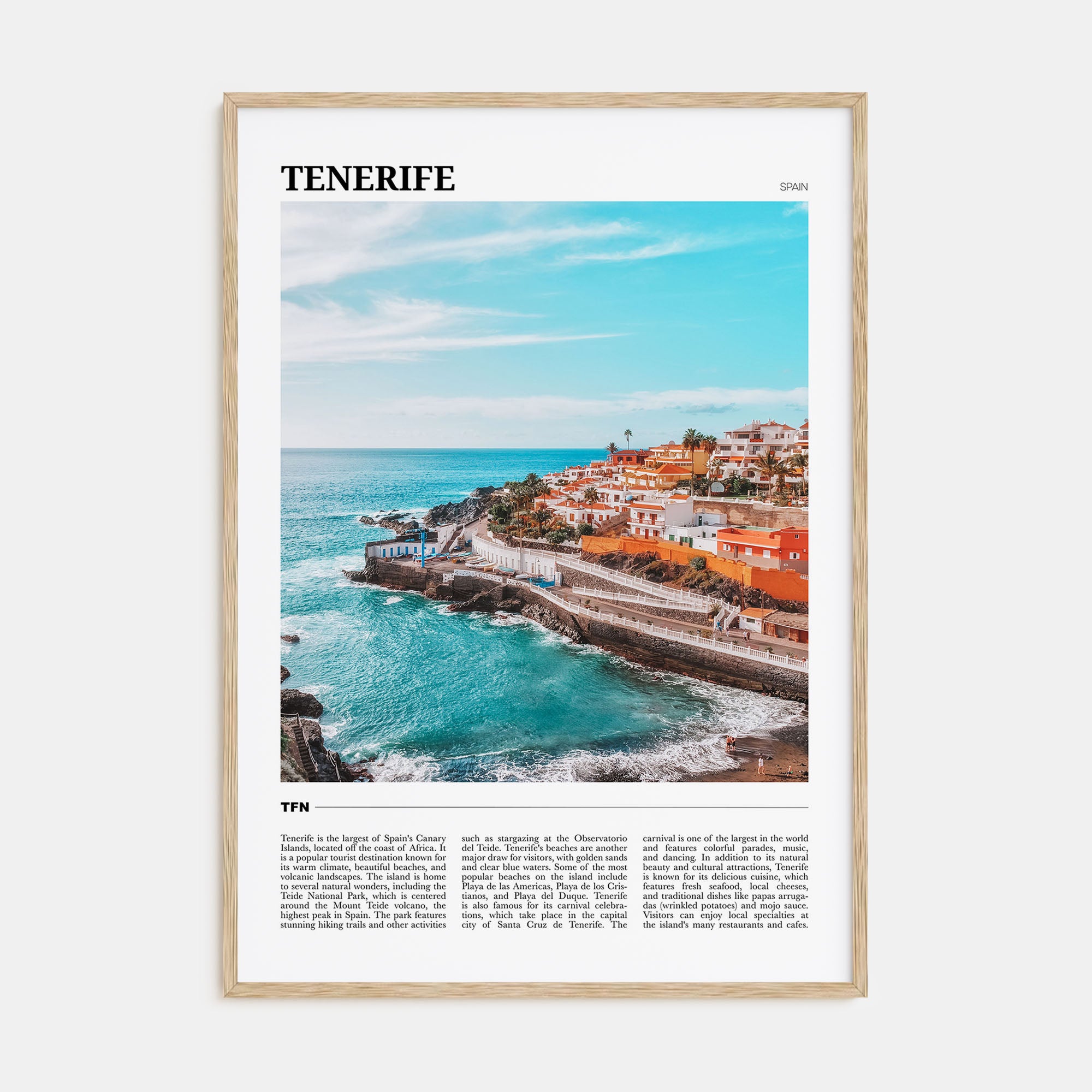 Tenerife Travel Color Poster