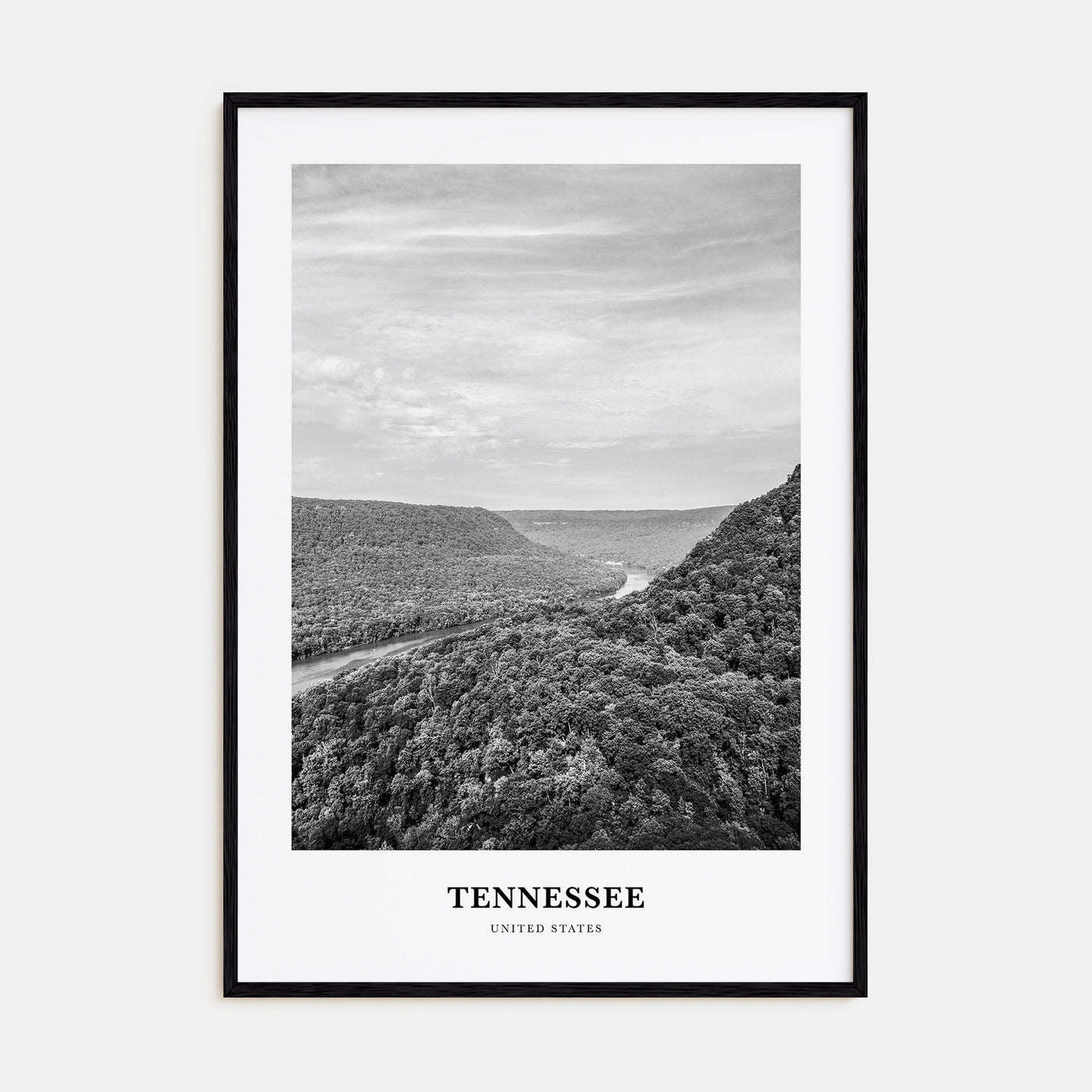 Tennessee Portrait B&W Poster