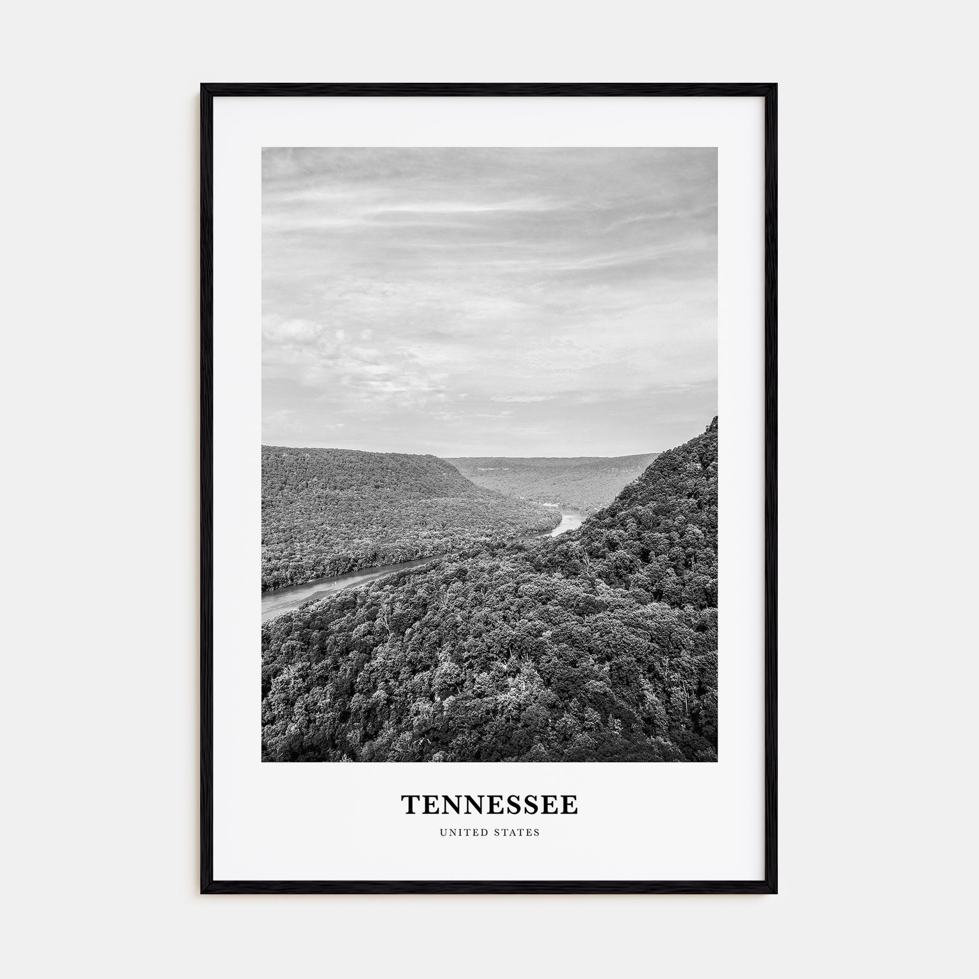 Tennessee Portrait B&W Poster