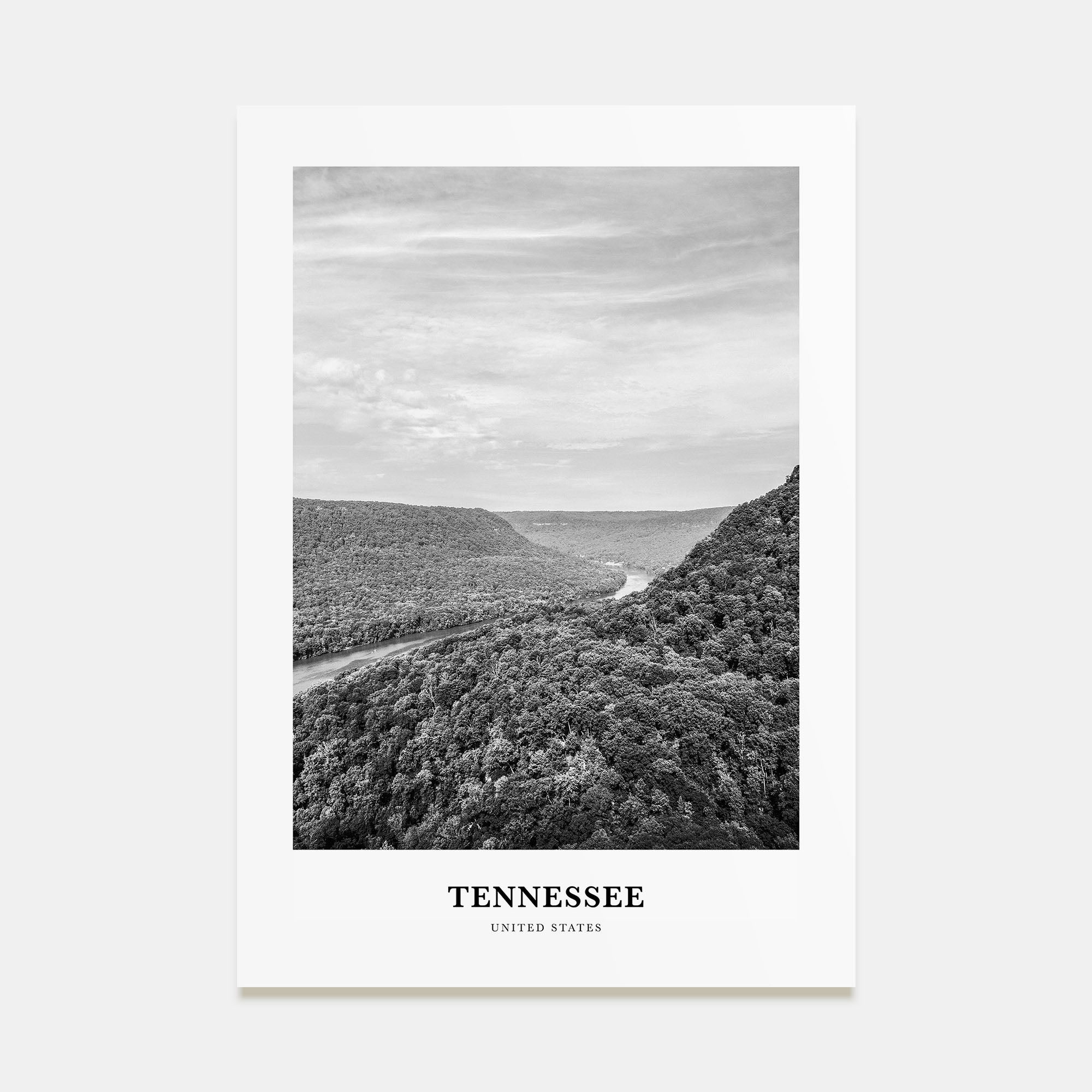 Tennessee Portrait B&W Poster