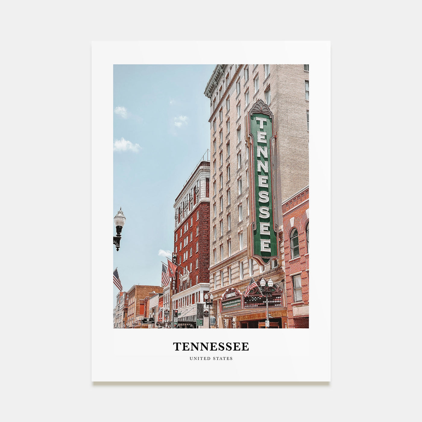 Tennessee Portrait Color No 1 Poster
