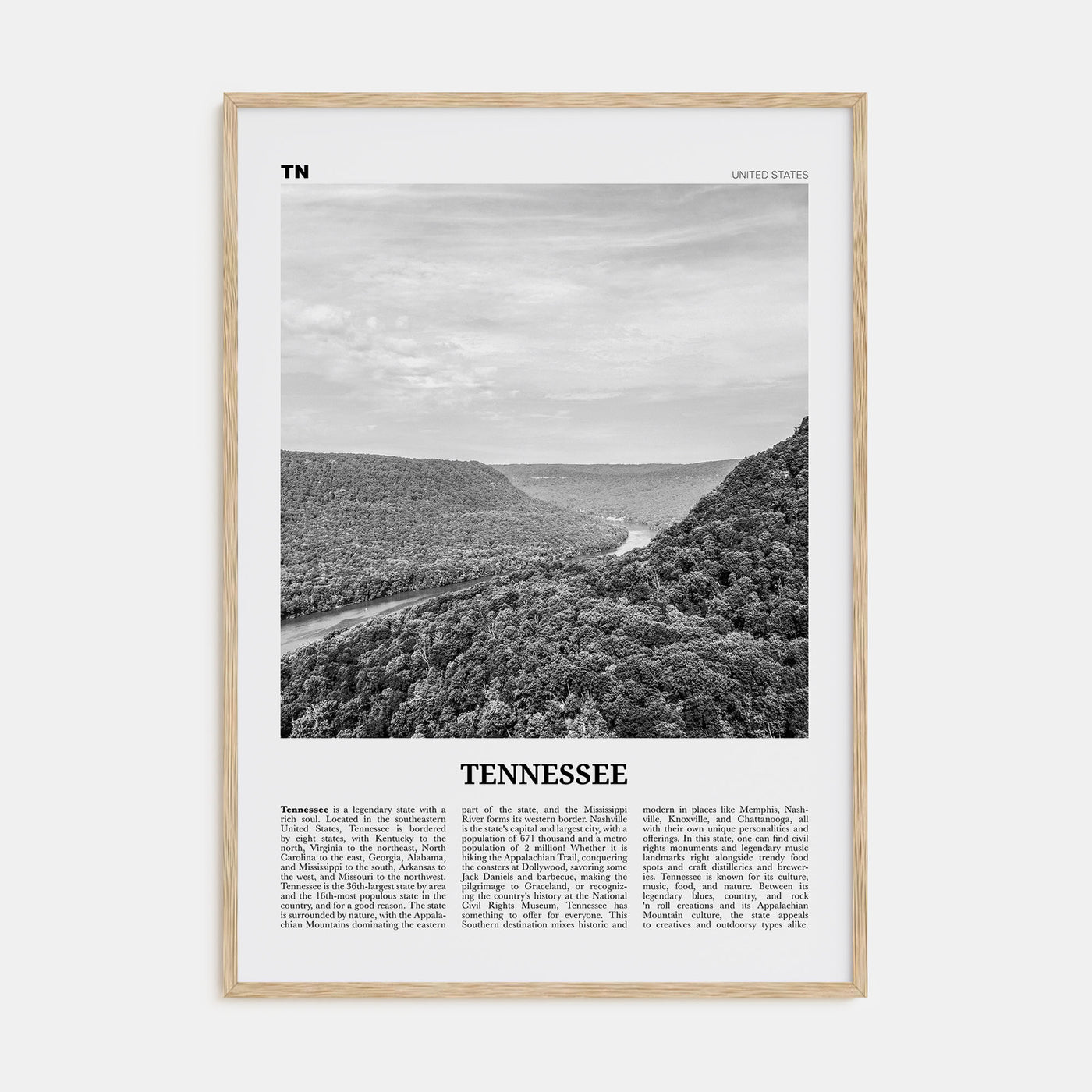 Tennessee Travel B&W No 1 Poster