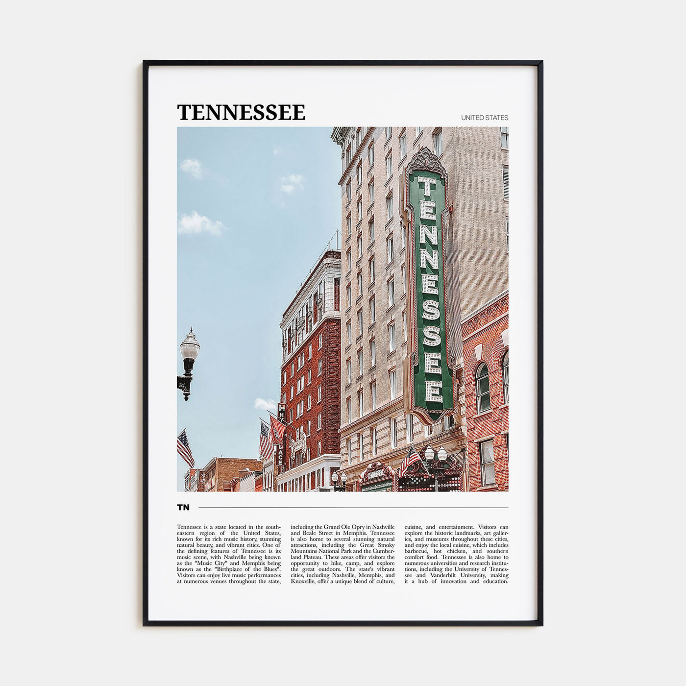 Tennessee Travel Color No 1 Poster
