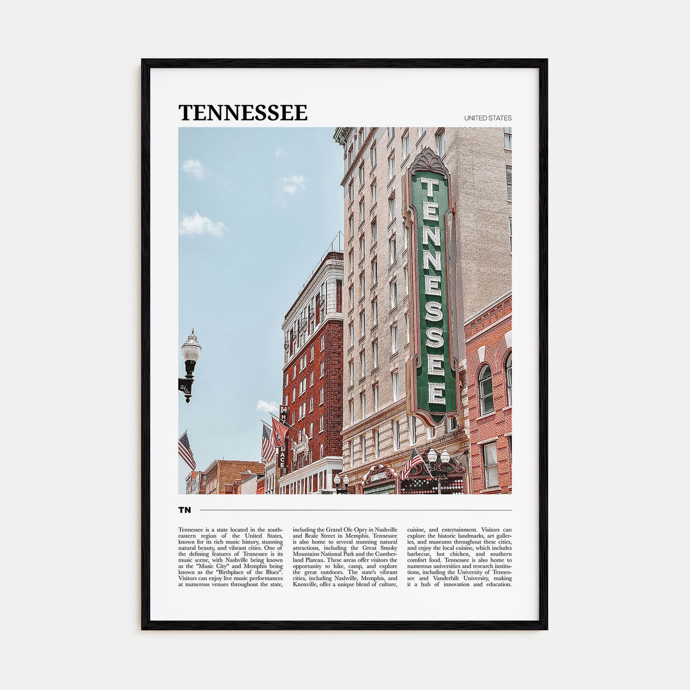 Tennessee Travel Color No 1 Poster