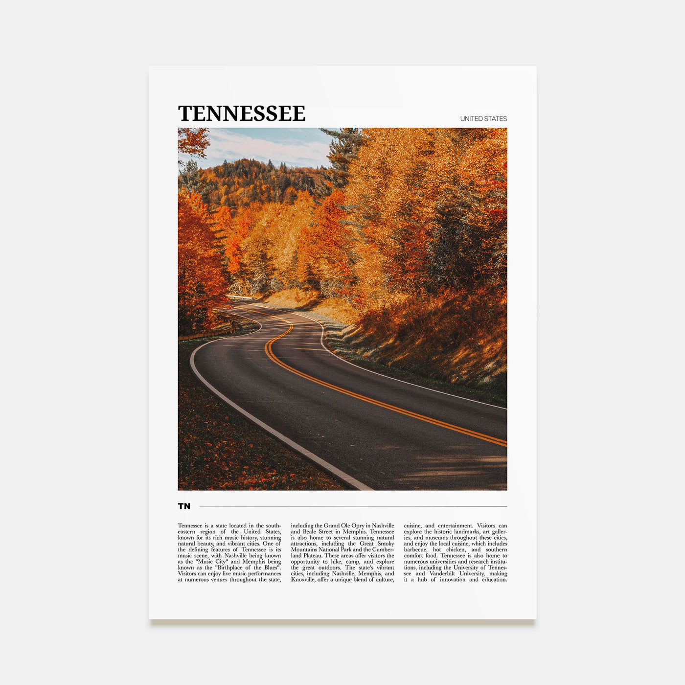 Tennessee Travel Color No 2 Poster