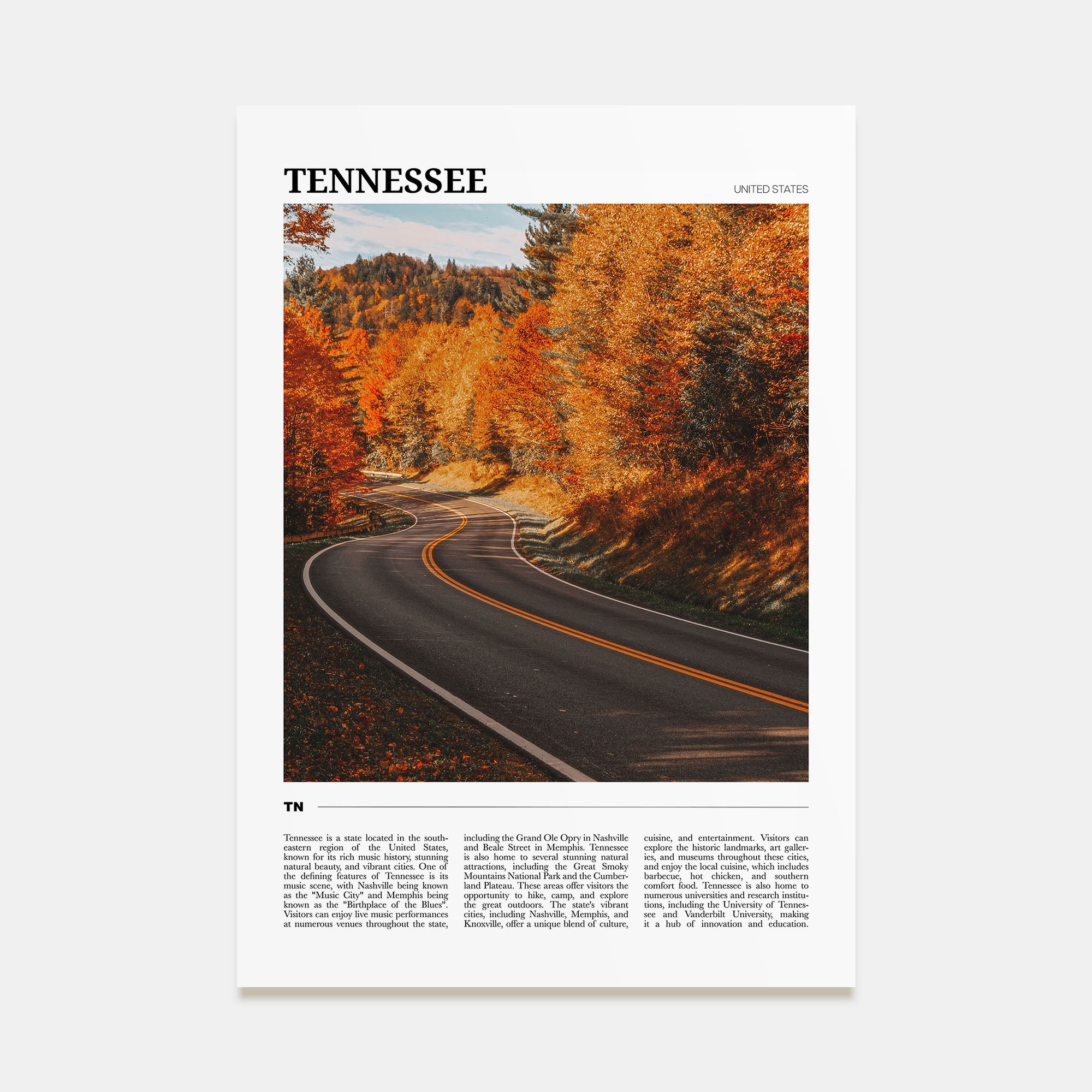 Tennessee Travel Color No 2 Poster