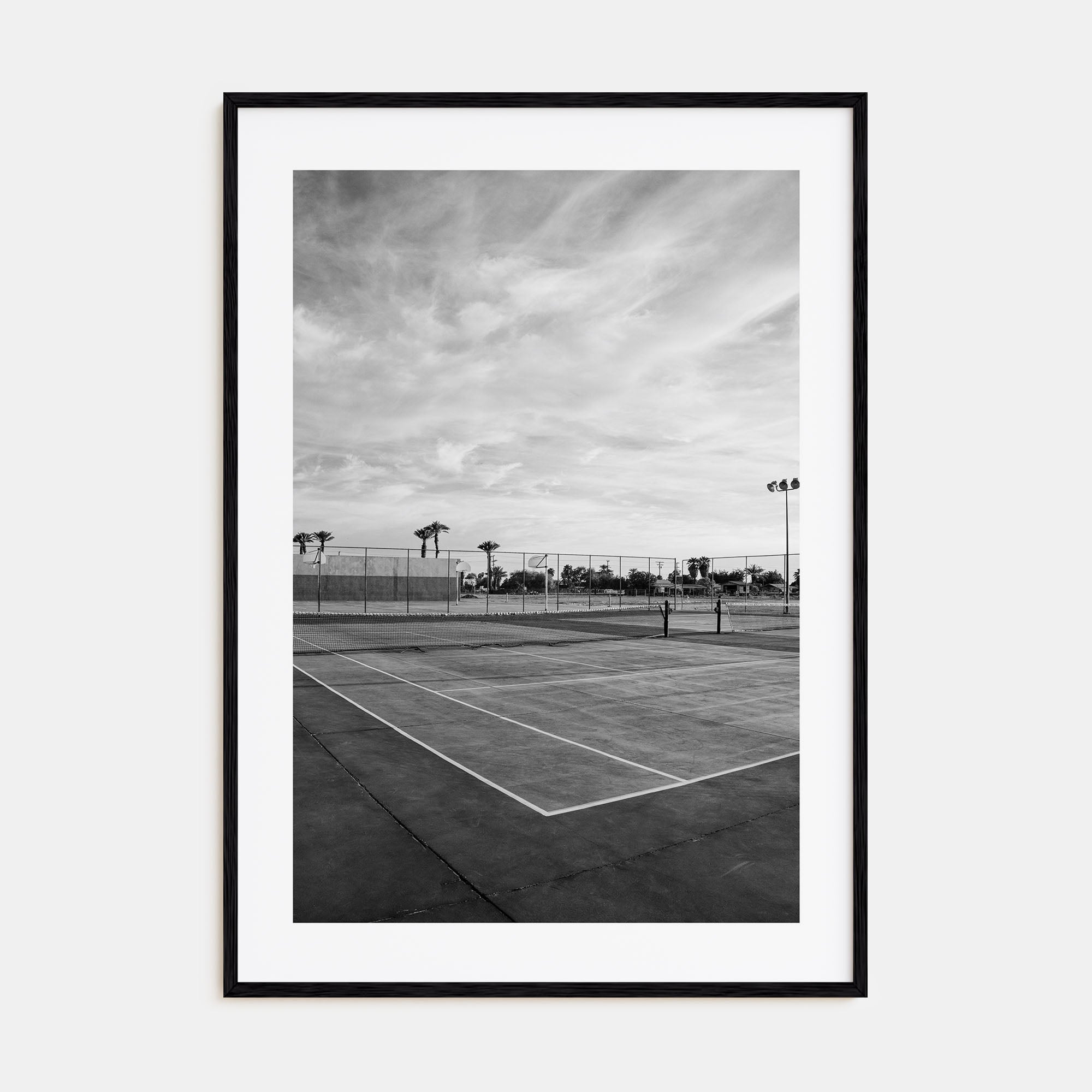Tennis Court Photo B&W No 1 Poster