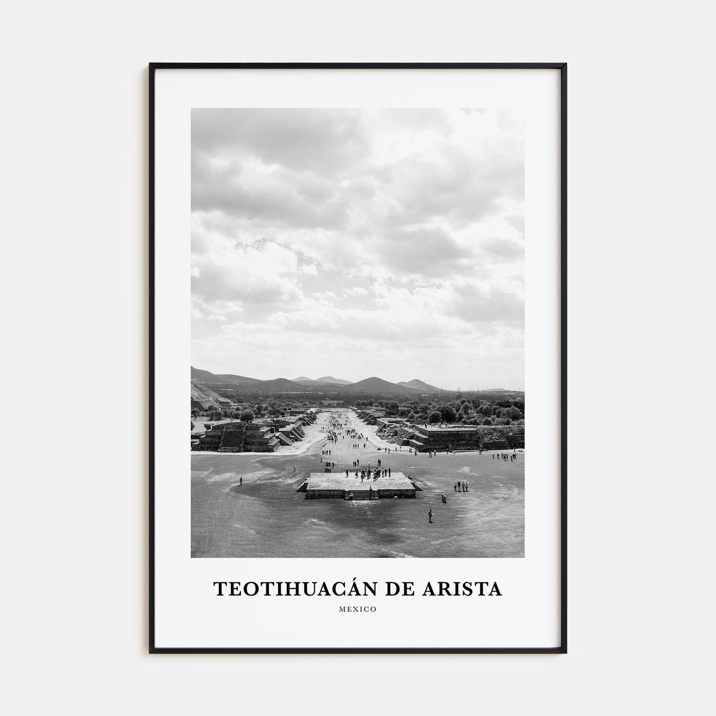 Teotihuacán de Arista Portrait B&W Poster