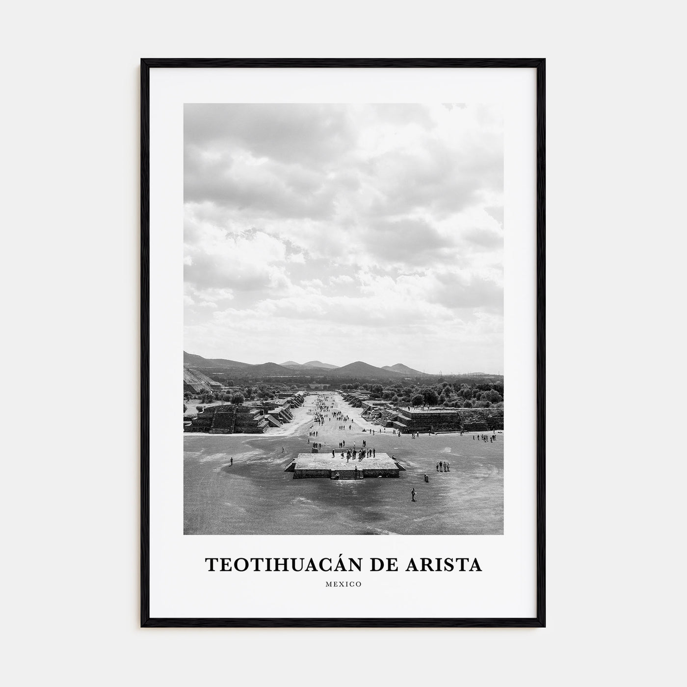 Teotihuacán de Arista Portrait B&W Poster
