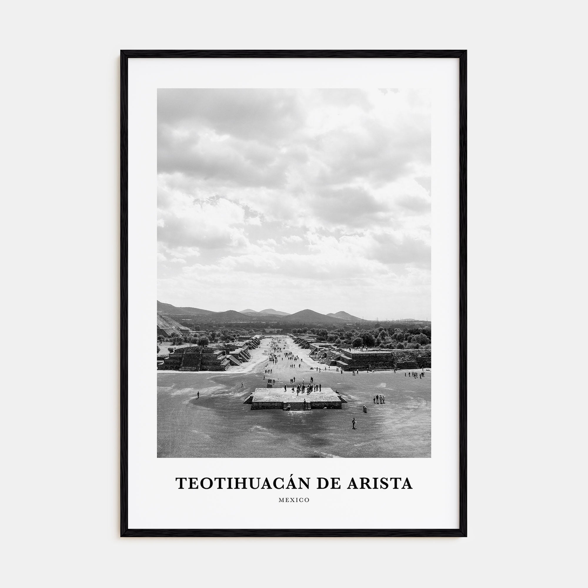 Teotihuacán de Arista Portrait B&W Poster