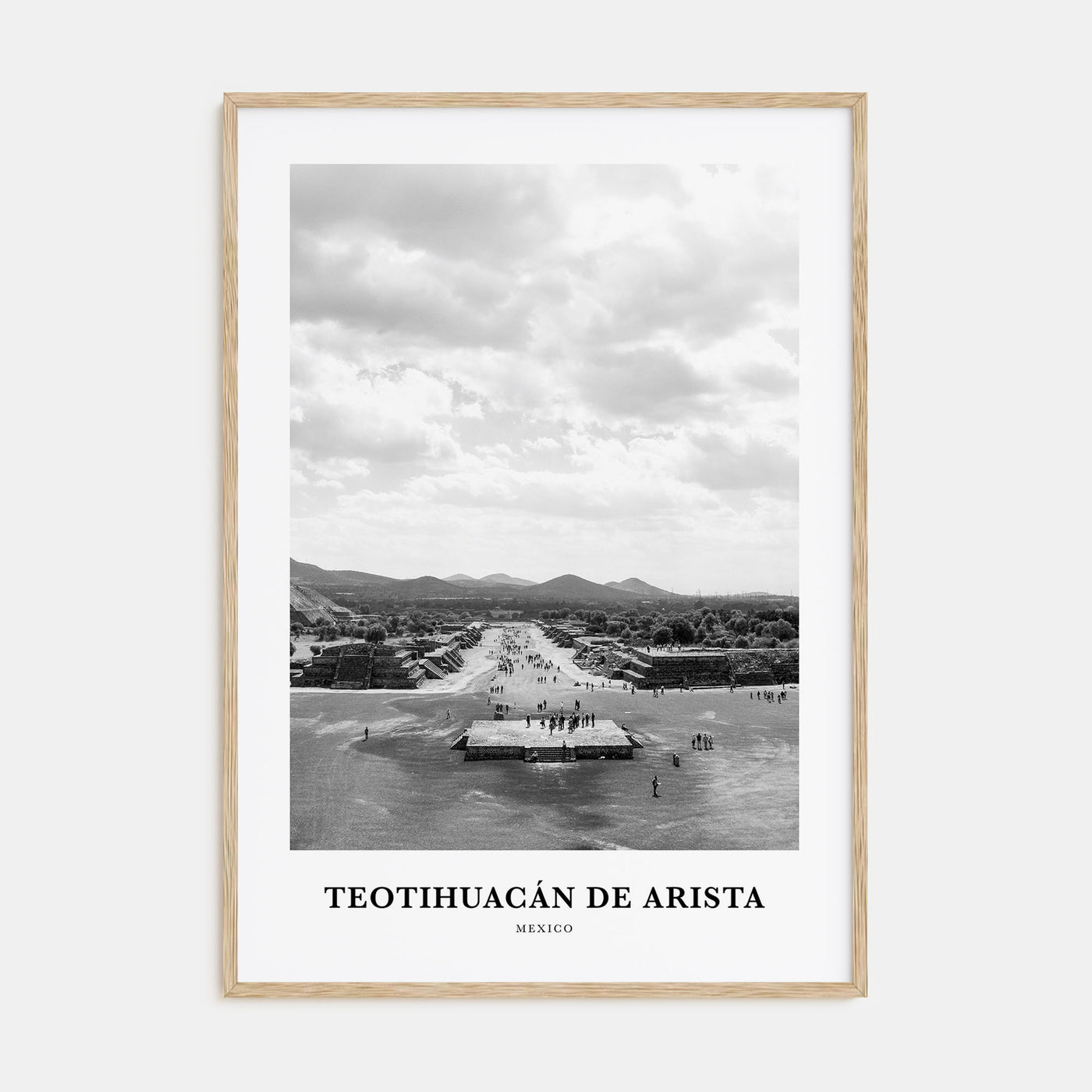 Teotihuacán de Arista Portrait B&W Poster