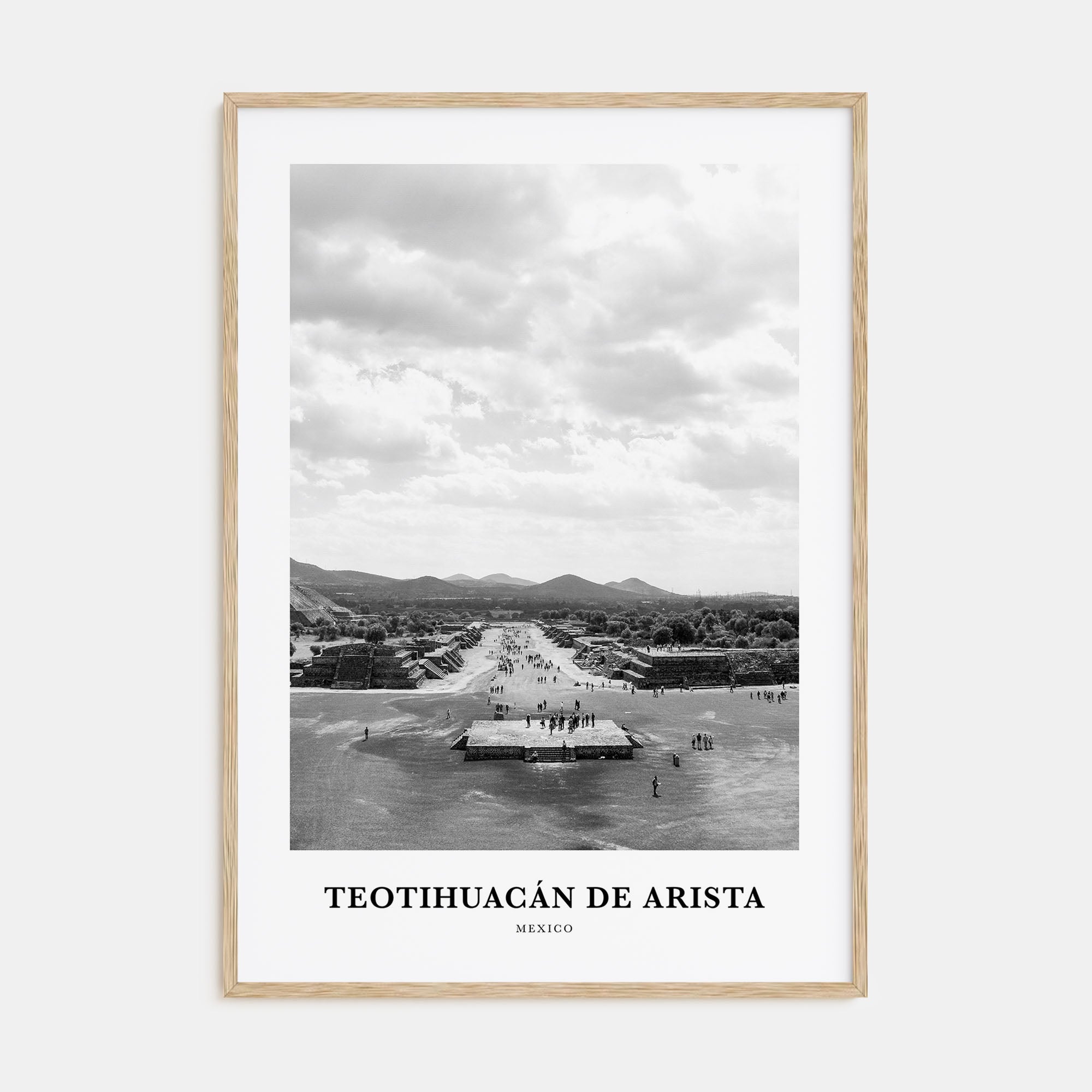 Teotihuacán de Arista Portrait B&W Poster