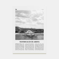 Teotihuacán de Arista Travel B&W Poster