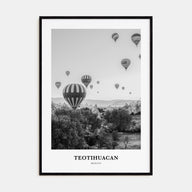 Teotihuacán Portrait B&W Poster