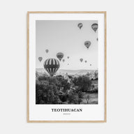 Teotihuacán Portrait B&W Poster